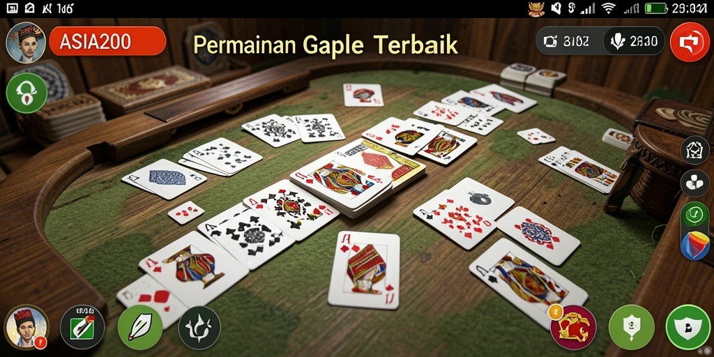 Tampilan permainan Gaple yang seru dan menantang di ASIA200.