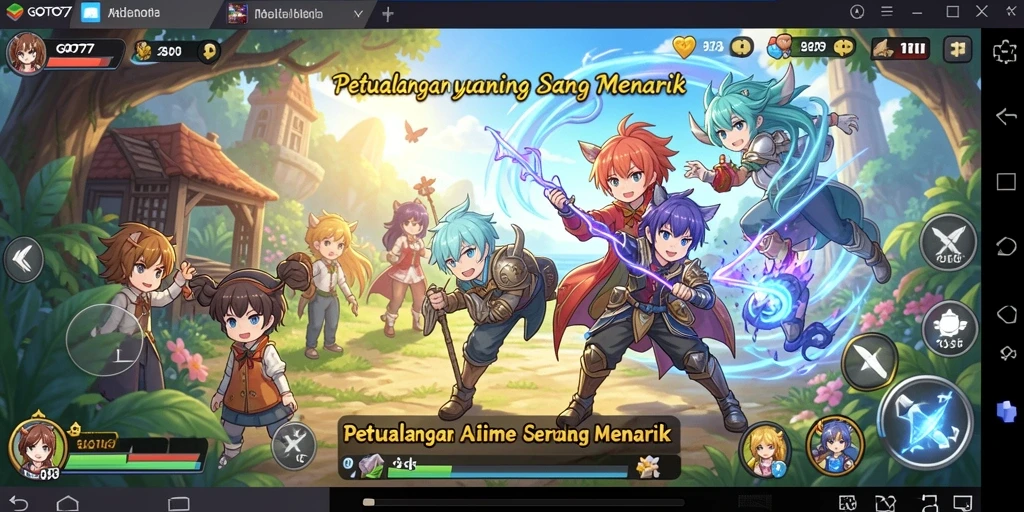 Screenshot utama GOTO77 menampilkan aksi seru dalam dunia Anime.