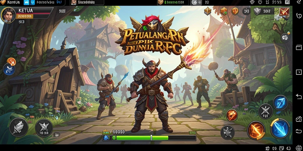 Tampilan grafik menawan dalam gameplay KETUA RPG.