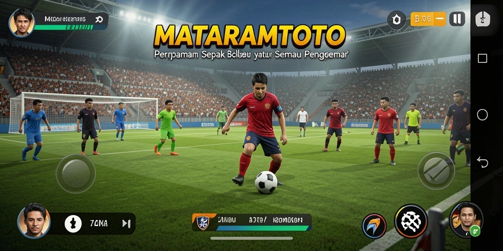 Tangkapan layar utama gameplay sepenuhnya menunjukkan intensitas sepak bola.