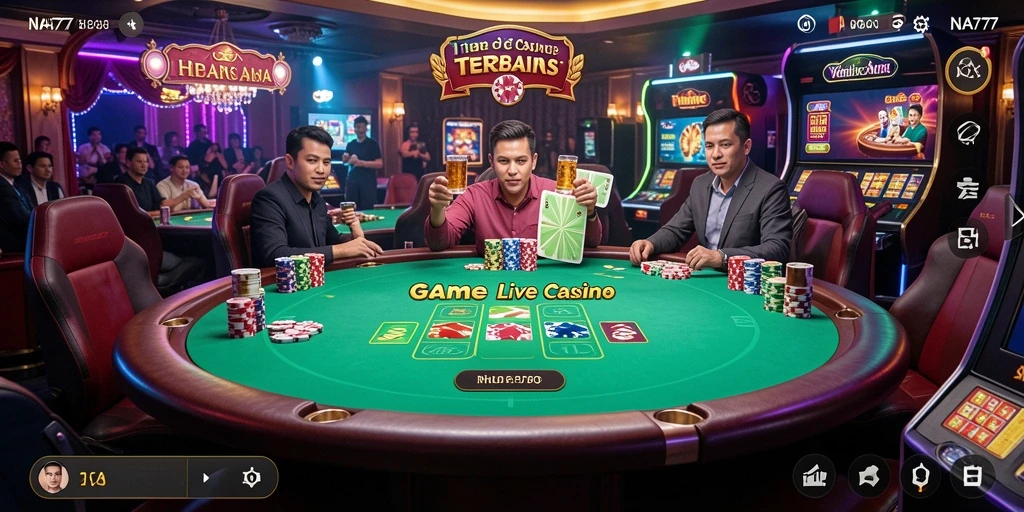 Tampilan gameplay Live Casino yang interaktif dan memikat.