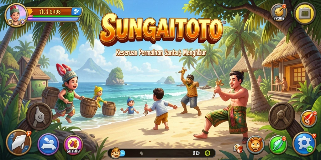 Tampilan gameplay SUNGAITOTO yang cerah dan menarik.