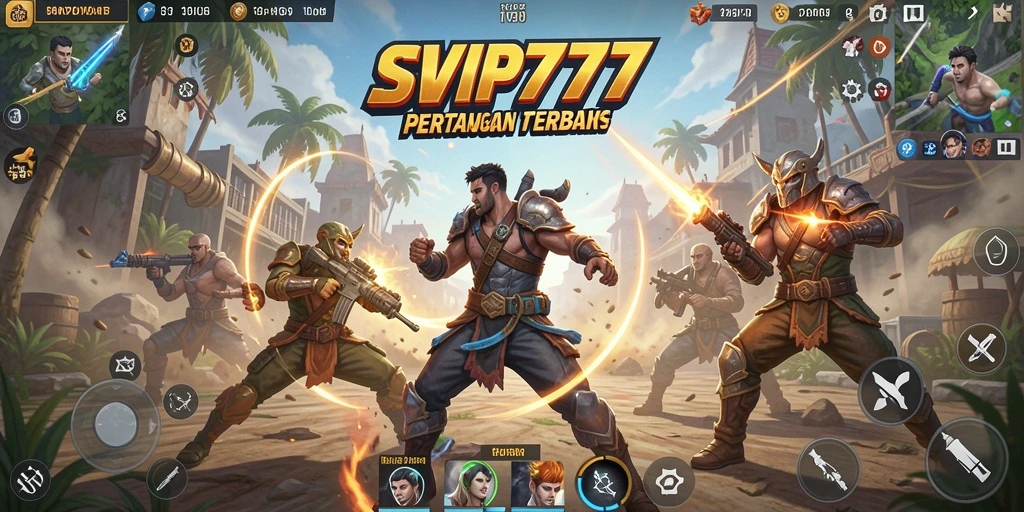 Tampilan gameplay <strong>SVIP777</strong> dengan aksi penuh adrenalin di medan pertempuran.