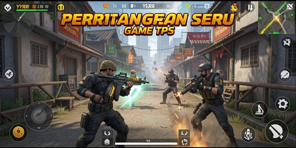 Tangkapan layar YYRR menampilkan aksi mendebarkan dalam pertempuran TPS.